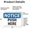 Signmission Push Here, 7 in W x Rectangle, Vinyl Decal OS-2PACK-NS-D-57-L-17925 - alternate 5